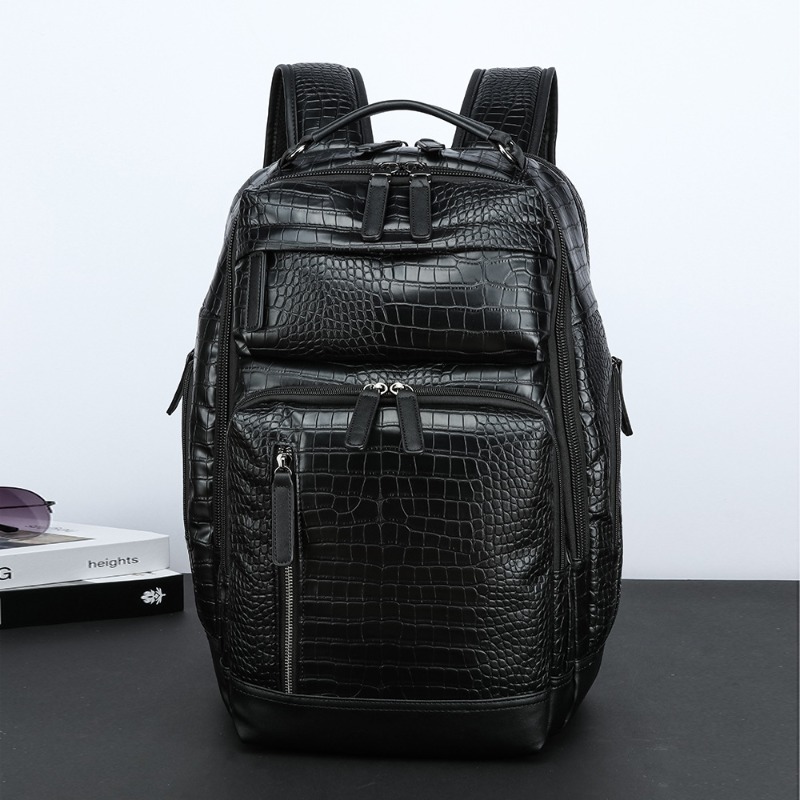 Luxury Bags That Fit Laptop - Fashion Men's Backpacks Luxury Alligator Leather