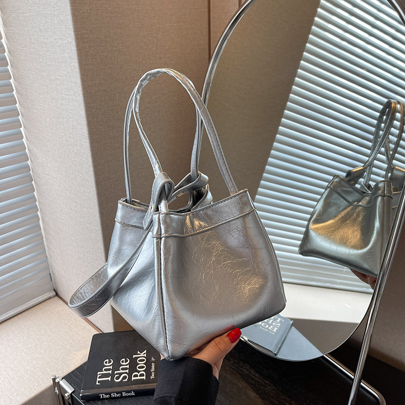 Luxury Bags On Sales - Solid Color Square PU Top-Handle Bags