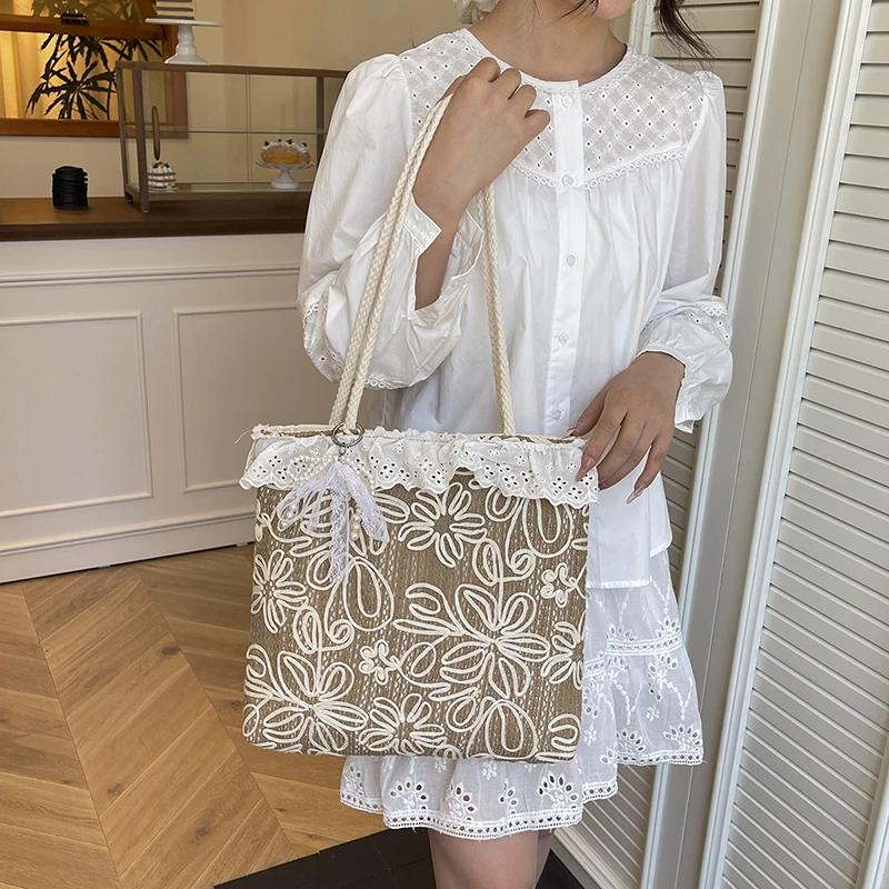 Summer Straw Woven Lace Large  - Luxury Bags On Sales ulasan dan harga