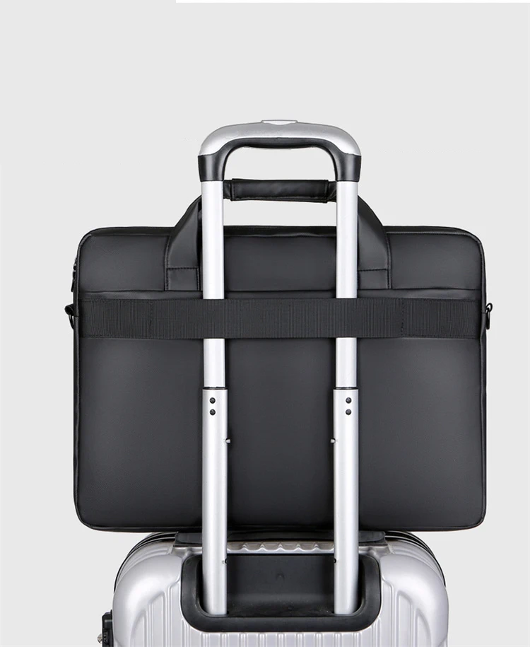 2023 Men Briefcase Bag High Qu - Laptop Bag Leather 15 ulasan dan harga