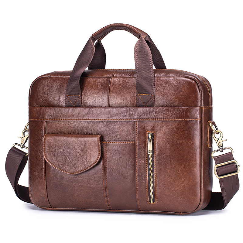 Vintage Men's Genuine Leather  - Luxury Bags That Fit Laptop ulasan dan harga