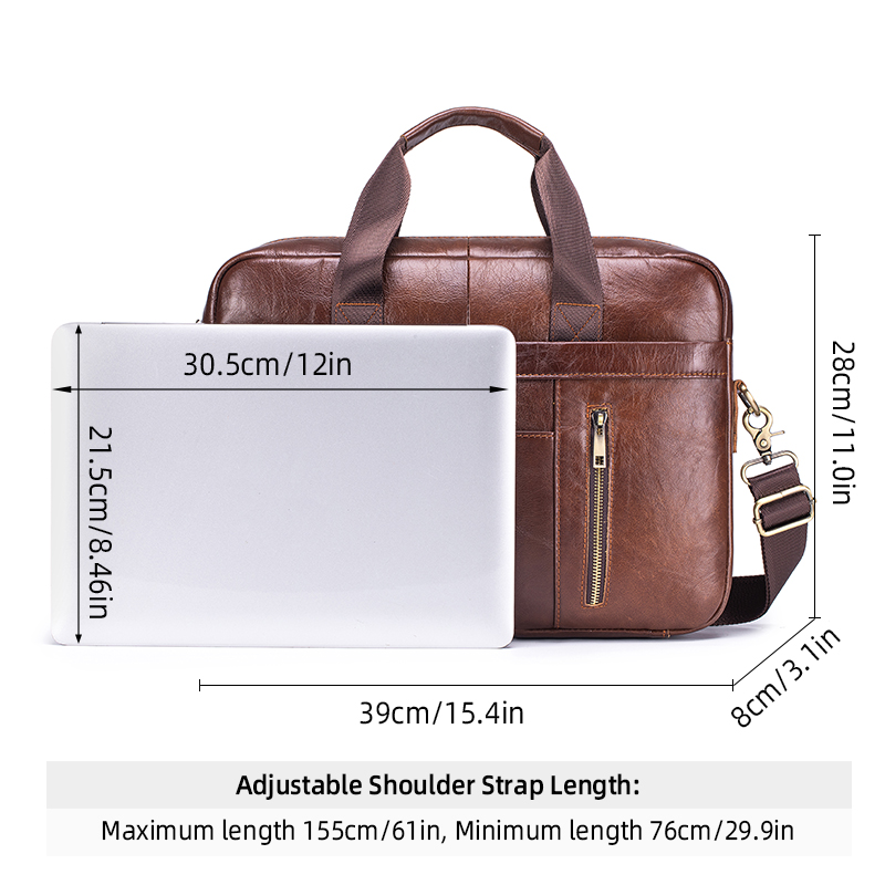 Vintage Men's Genuine Leather  - Luxury Bags That Fit Laptop ulasan dan harga