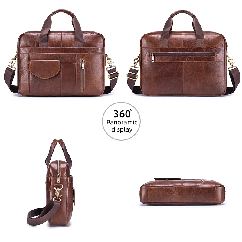 Vintage Men's Genuine Leather  - Luxury Bags That Fit Laptop ulasan dan harga