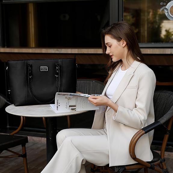 MOSISO Tote Bag for Women MacB - Laptop Bag Leather 15 ulasan dan harga