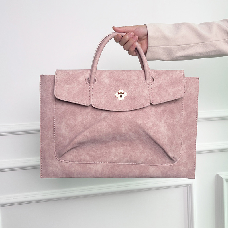 Elegant Pink PU Leather Laptop - Laptop Bag Leather 15 ulasan dan harga