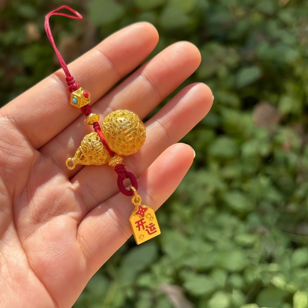 Luxury Hollow Gourd Pendant Ex - Luxury Bags Yellow ulasan dan harga