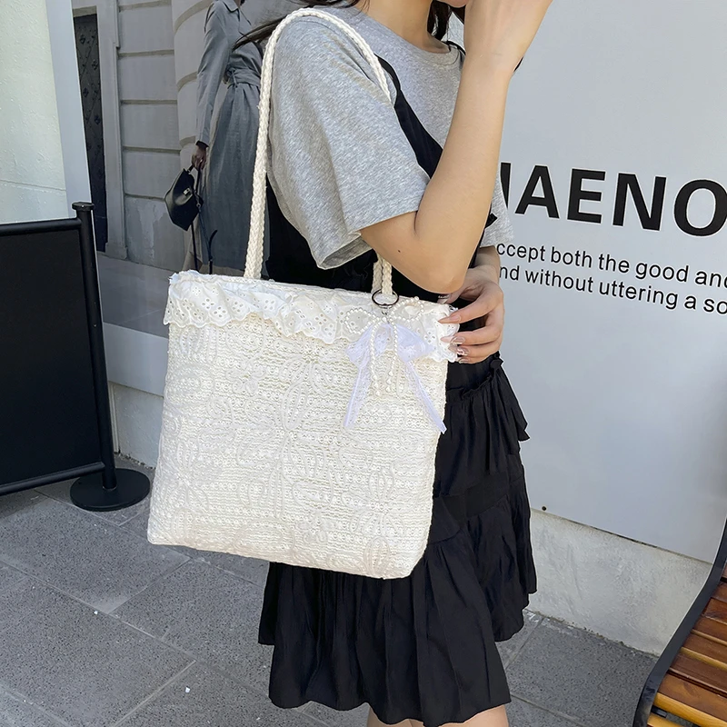 Summer Straw Woven Lace Large  - Luxury Bags On Sales ulasan dan harga