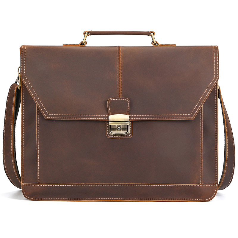 High Quality Laptop Briefcase  - Laptop Bag Leather 15 ulasan dan harga