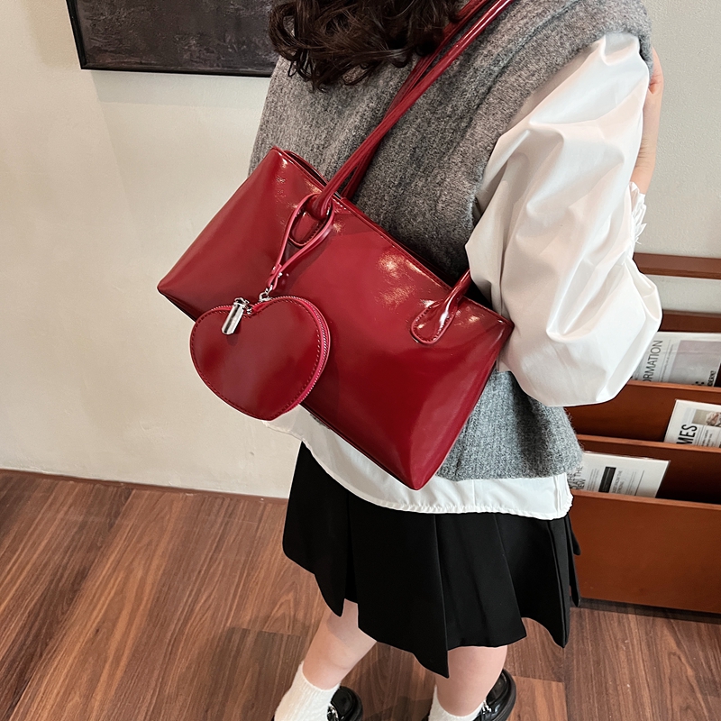 Women's Patent Faux Leather To - Quiet Luxury Bags Tote ulasan dan harga