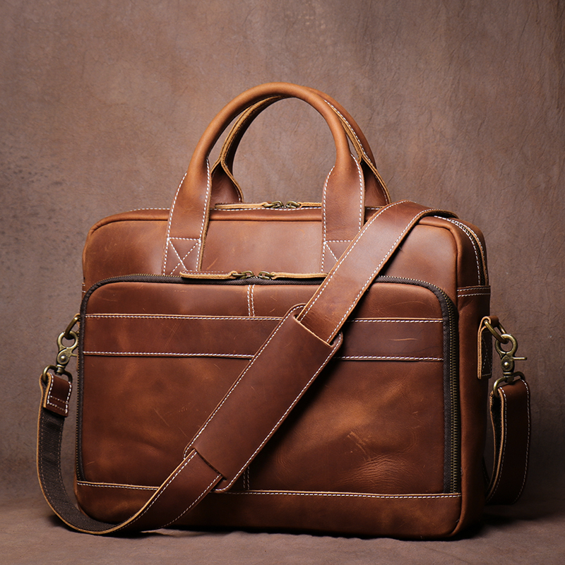 GURO Men's Top Cowhide Executi - Luxury Bags That Fit Laptop ulasan dan harga